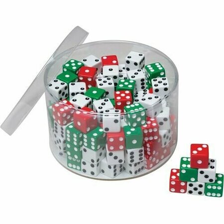 PACON Dice, w/Plastic Container, 5/8in, 14 Assorted, 144PK PAC707